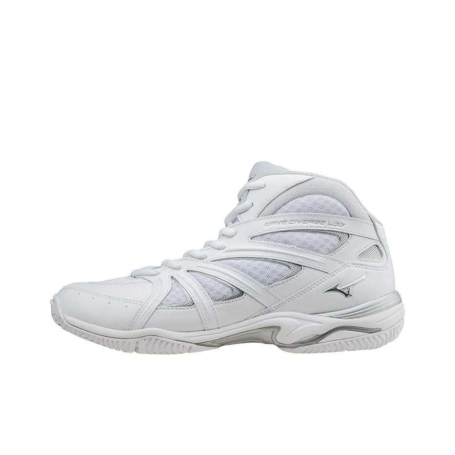 Mizuno Wave Divers LG3 Амортизаторы Shock Absorbers Противоскользящие Устойчивые к истиранию Высокие Кроссовки для тренировок Унисекс Белый