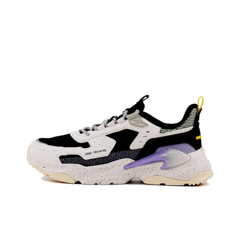 Erke Training Shoes Women's Low Top Acorn Bud White/catkins Purple