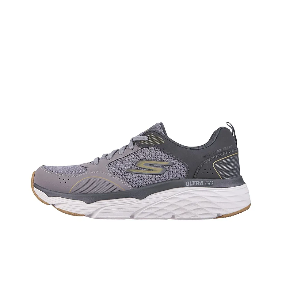 Skechers Max Cushioning Training Shoes Men's Low Top Gray/Yellow