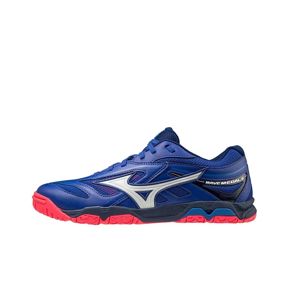 Mizuno Medal 6 Slip-on Устойчивый к истиранию Дышащий Низкий Топ Кроссовки для тренировок Мужской Синий