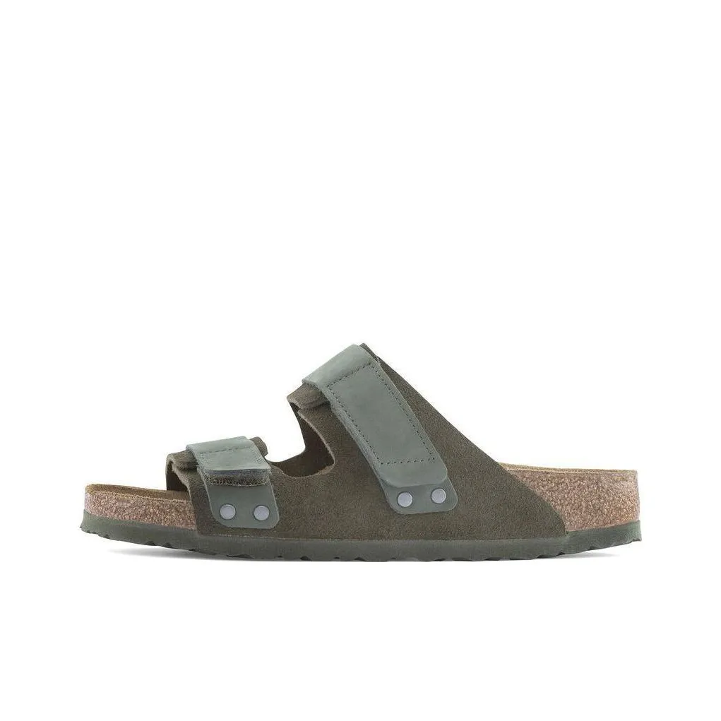 Birkenstock Uji Nubuck Leather Suede Narrow Fit Sandals 'Thyme'