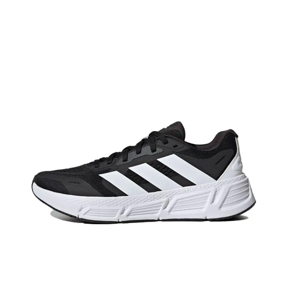 Adidas Questar Slip Resistant Abrasion Resistant Низкий Топ Бег на длинные дистанции Обувь Мужская Черный Белый