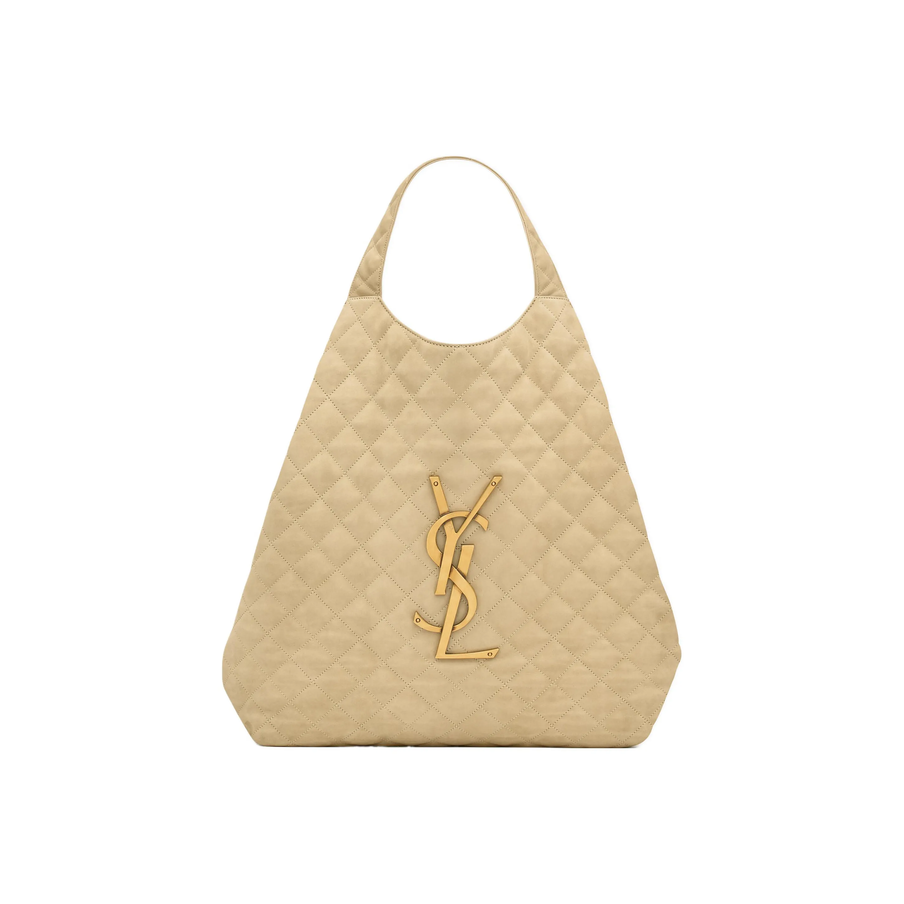 SAINT LAURENT Suede Handbag Tubas Women's Light Umber