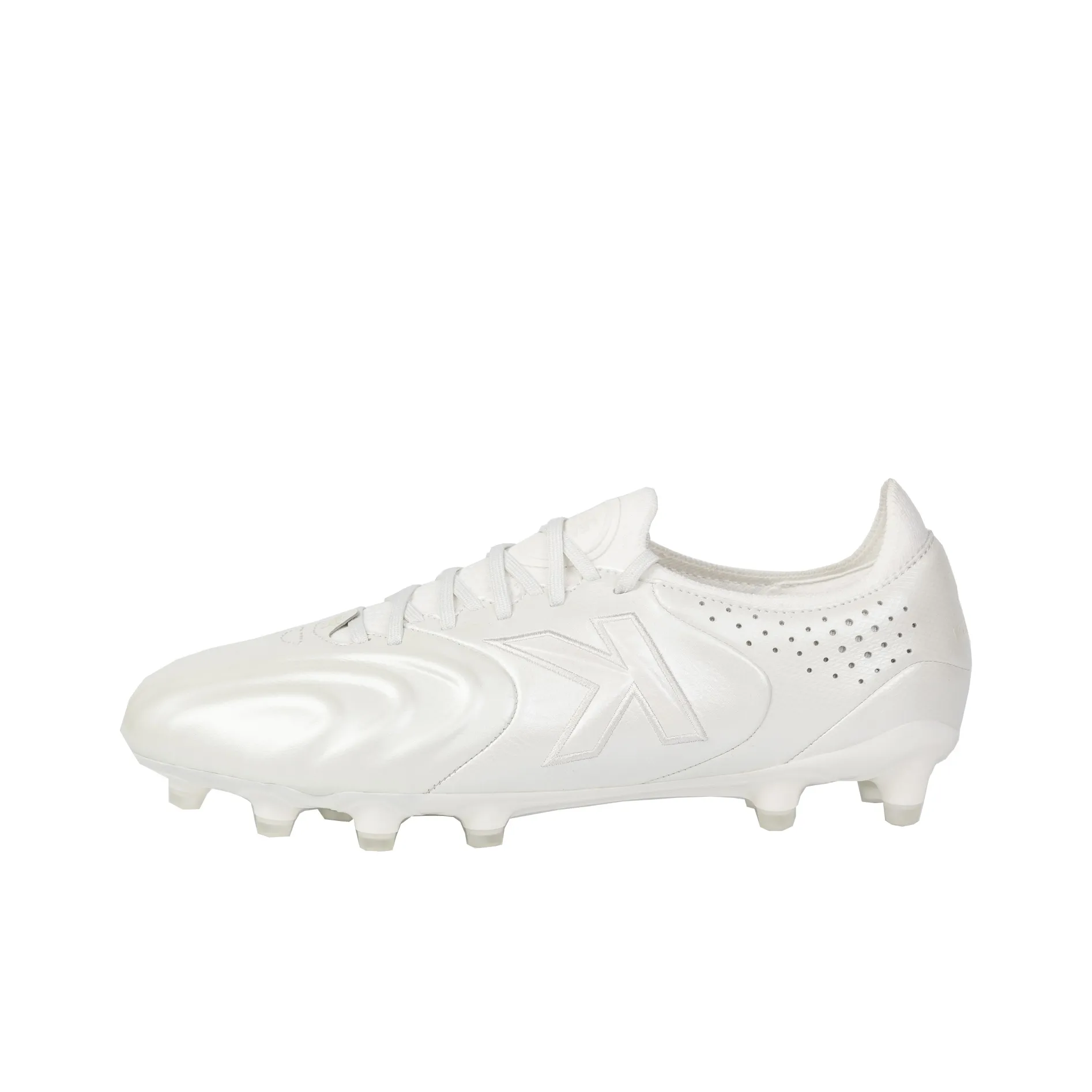KELME Holy Grail Series FG Firm Ground Slip Resistant, Abrasion Resistant, Breathable Soccer Shoes Men's White