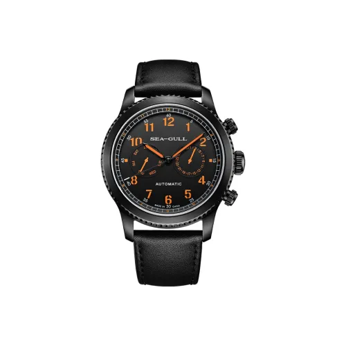 Sea Gull Автоматический Механический Movement Мужские Часы 43мм*43мм*43мм Черные