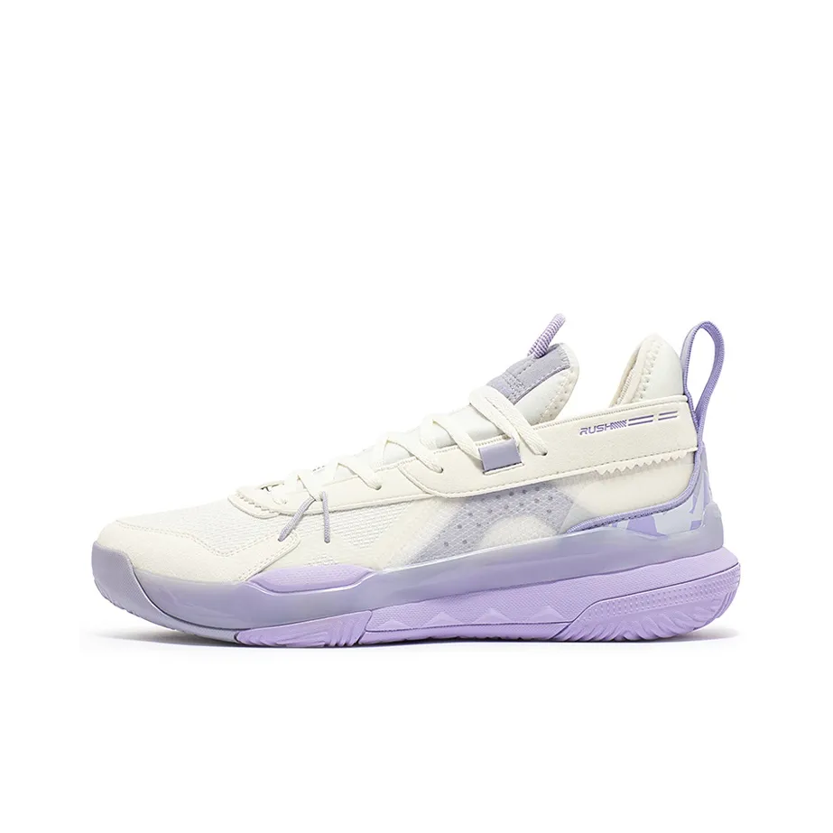 361° Burning Battle 3.0 Basketball Shoes Men's Low Top Feather White/Rosemary Purple