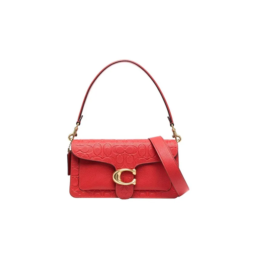 COACH Tabby Коровья кожа GOD OF Вино Сумка Сумка Сумка через плечо Сумка через плечо Средний Женские Красный