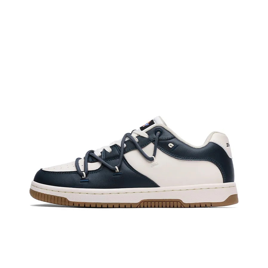 Dickies Anti Slip Wear Resistant Low Top Skateboard Shoes Men's White Blue