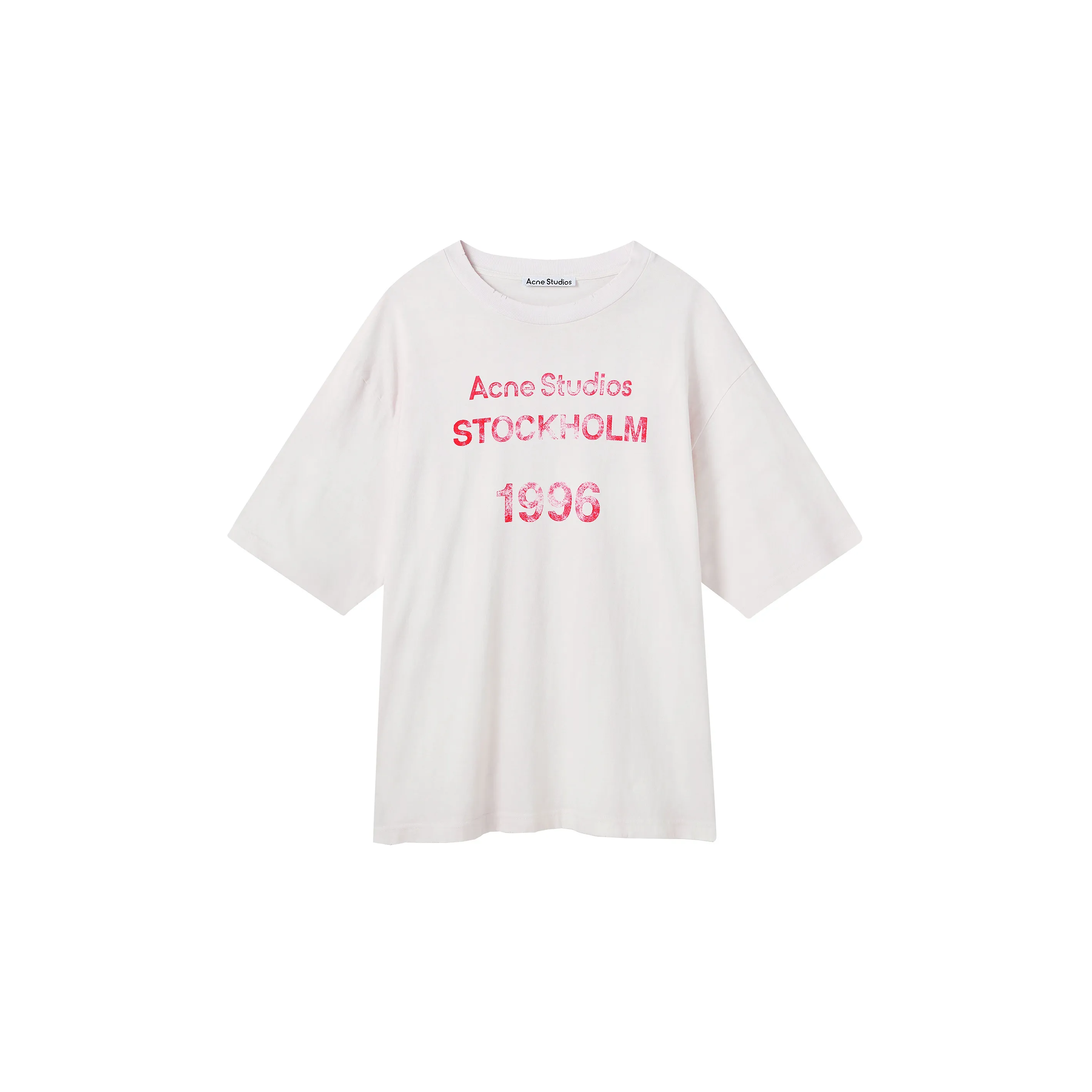 Acne Studios T-Shirt Мужской Розовый Белый