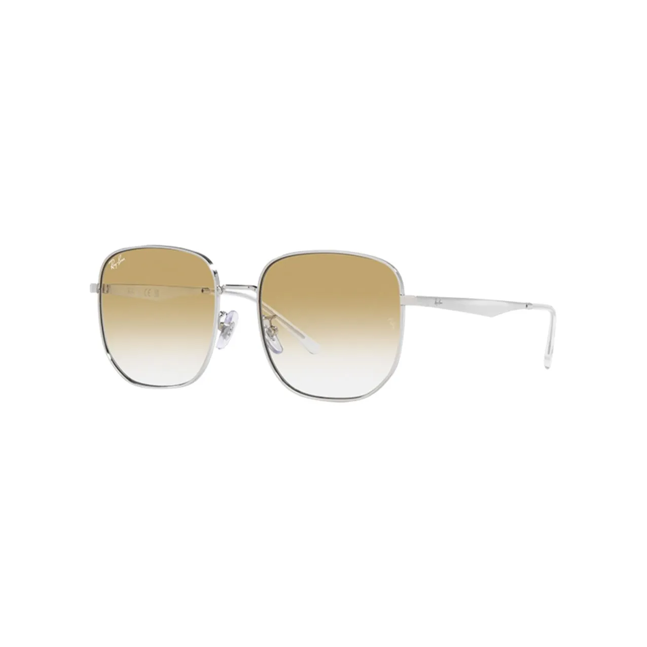 RayBan Alloy Square Sunglasses Unisex Silver