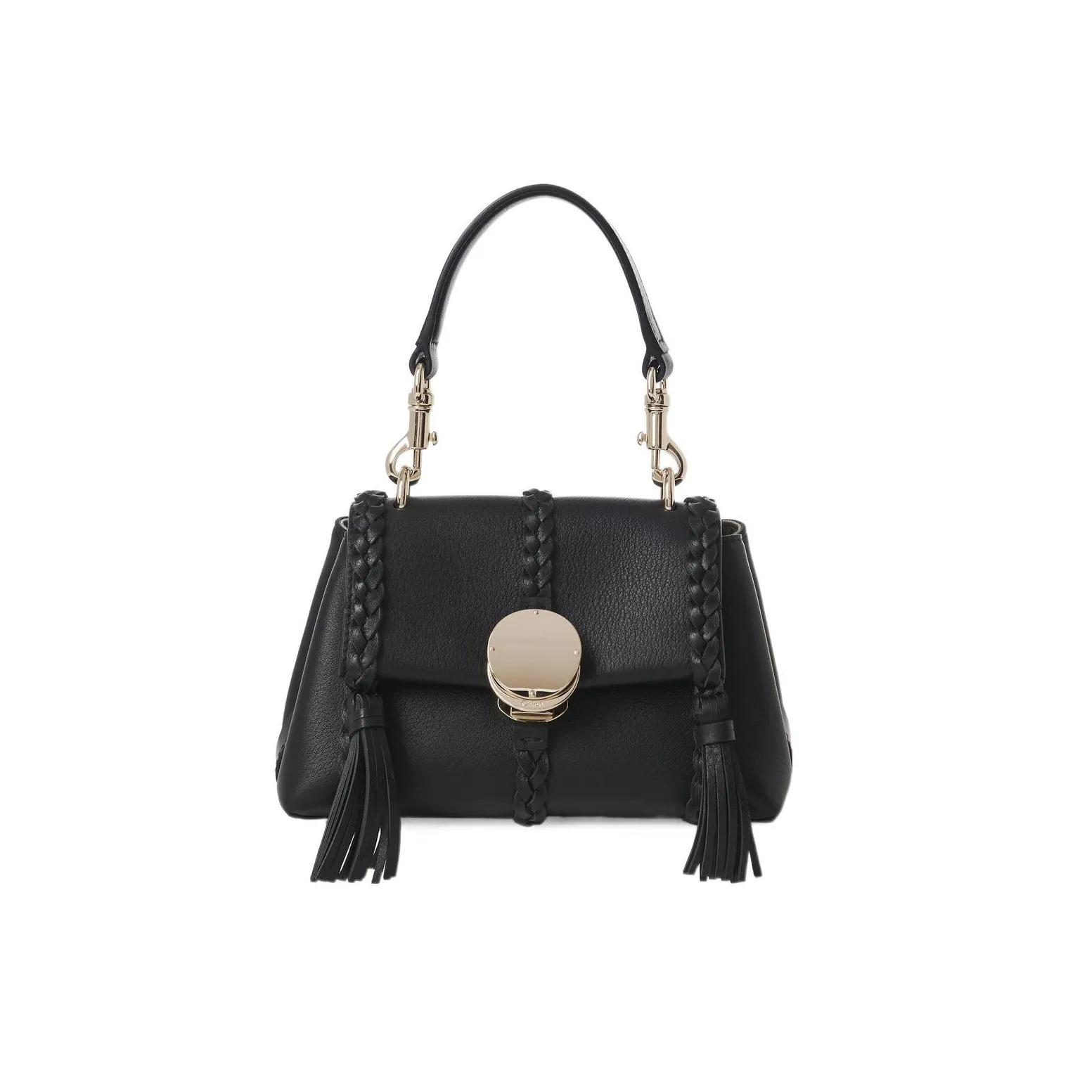 Chloe Grained Calfskin Crossbody Bag Shoulder Bag Mini Women's Black