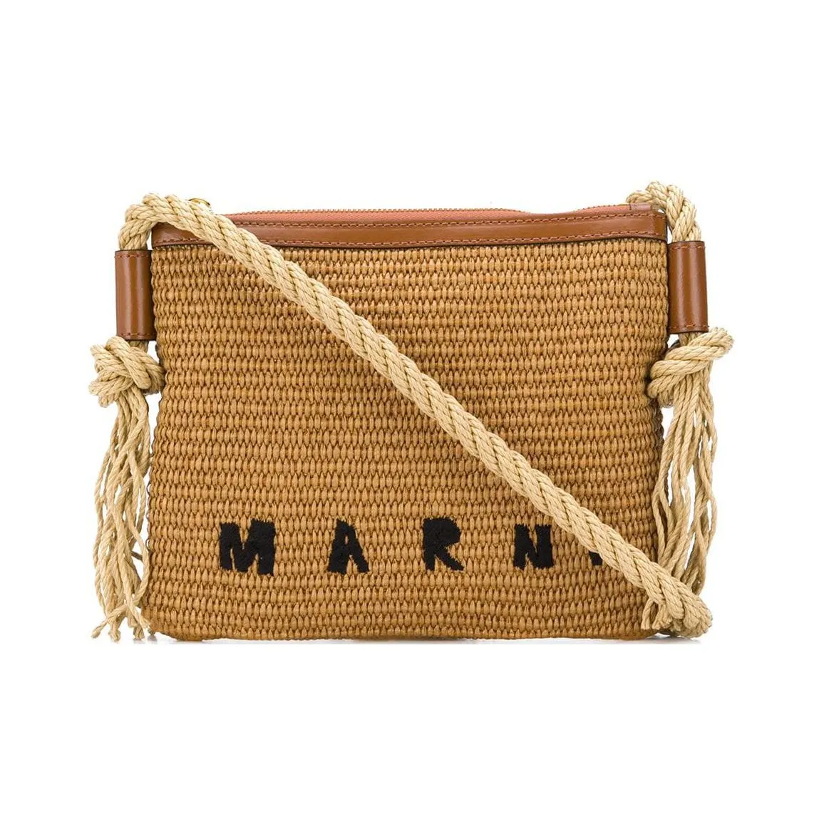 MARNI Marcel Полиамид Портативная Сумка через плечо Сумка на плечо Женская Бежевая Коричневая