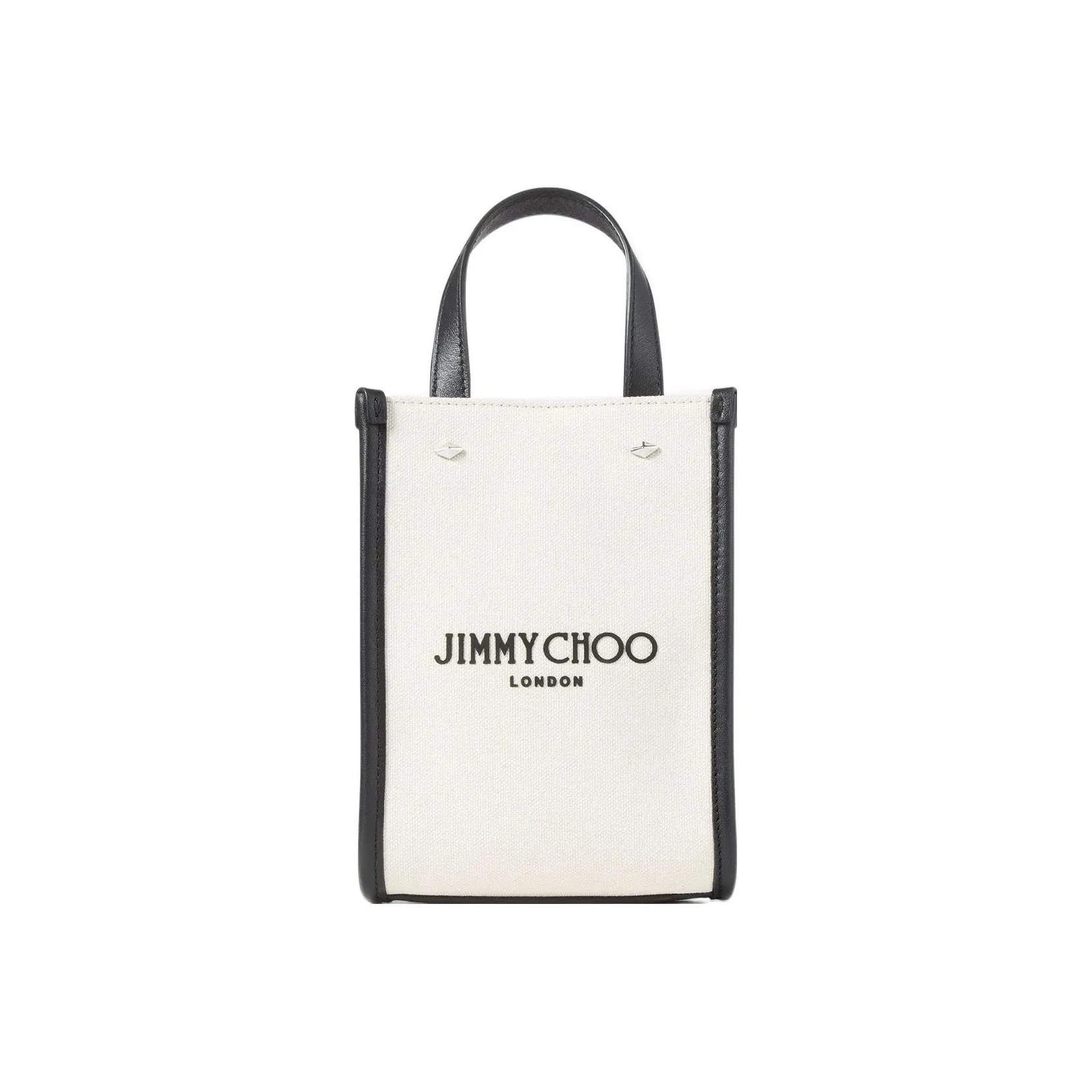 Jimmy Choo Canvas Bag Tote Bag Shopping Bag Shoulder Bag Crossbody Bag Handbag Mini Women's Black/Beige