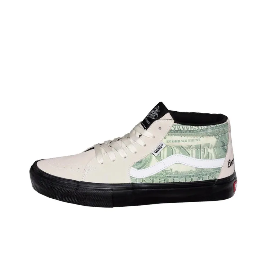 Vans X Supreme Skate Grosso Mid 'Dollar Bill White'