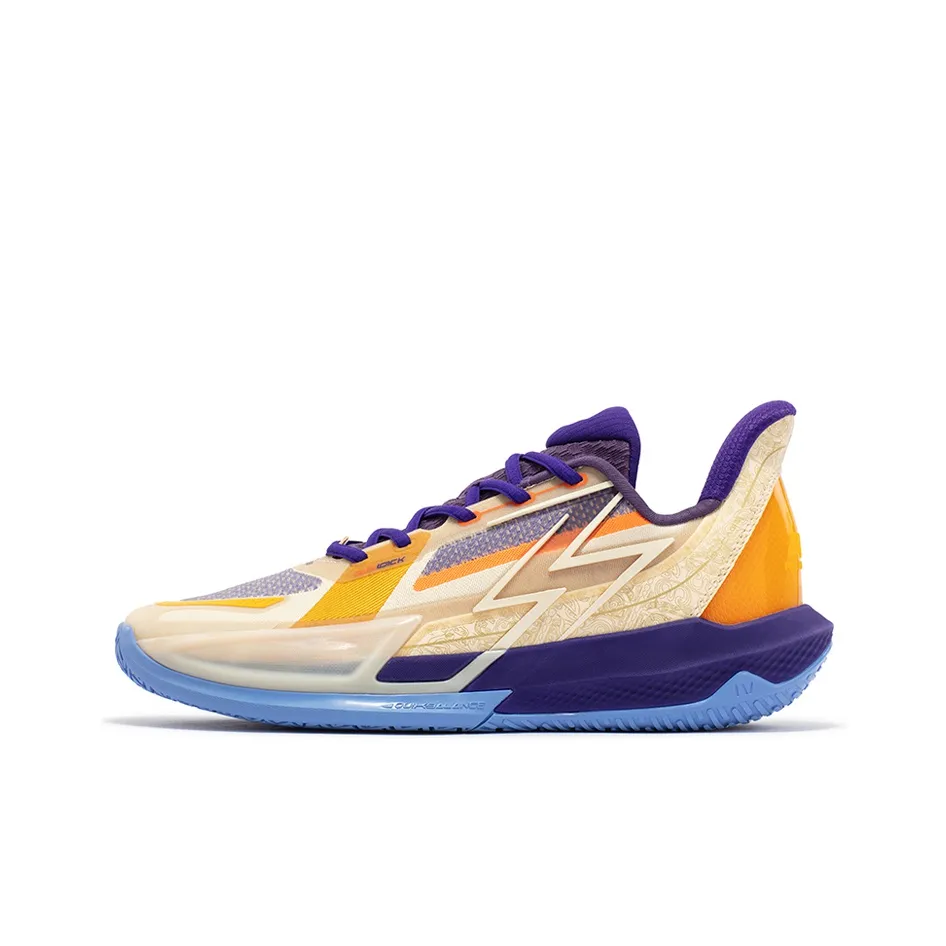 361° Big3 4.0 QUICK Liangzhu Wear-Resistant Breathable Lightweight Rebound Low-Top Basketball Shoes Men's White Purple