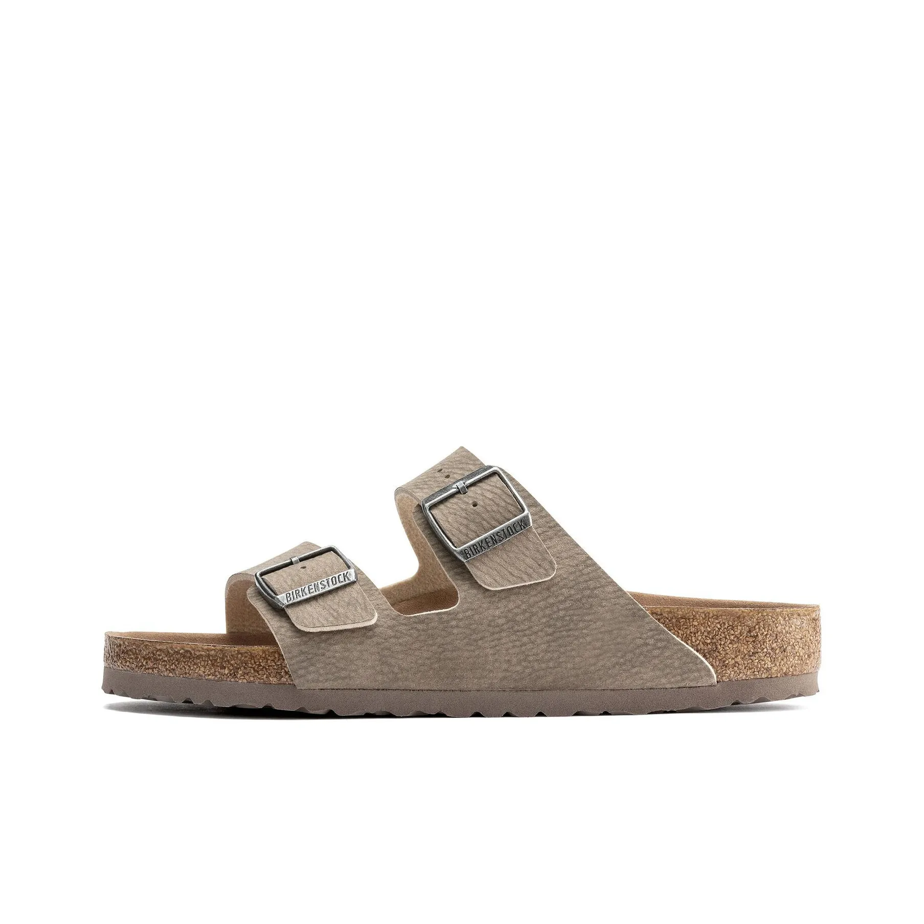 Birkenstock Arizona Vegan Synthetik Narrow Fit Sandals 'Desert Dust Gray Taupe' Women's