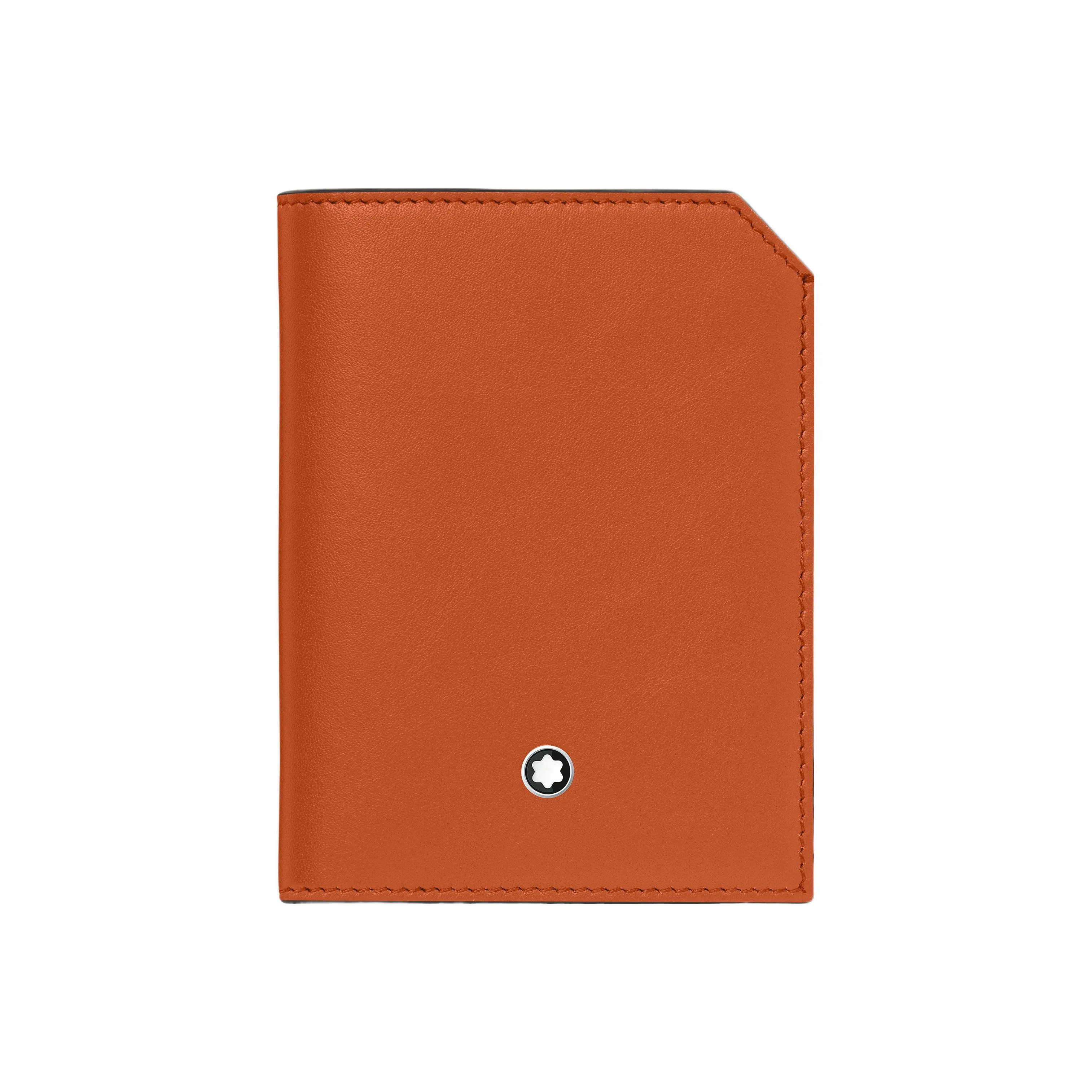 MONTBLANC Кошелек из телячьей кожи мини мужской оранжевый