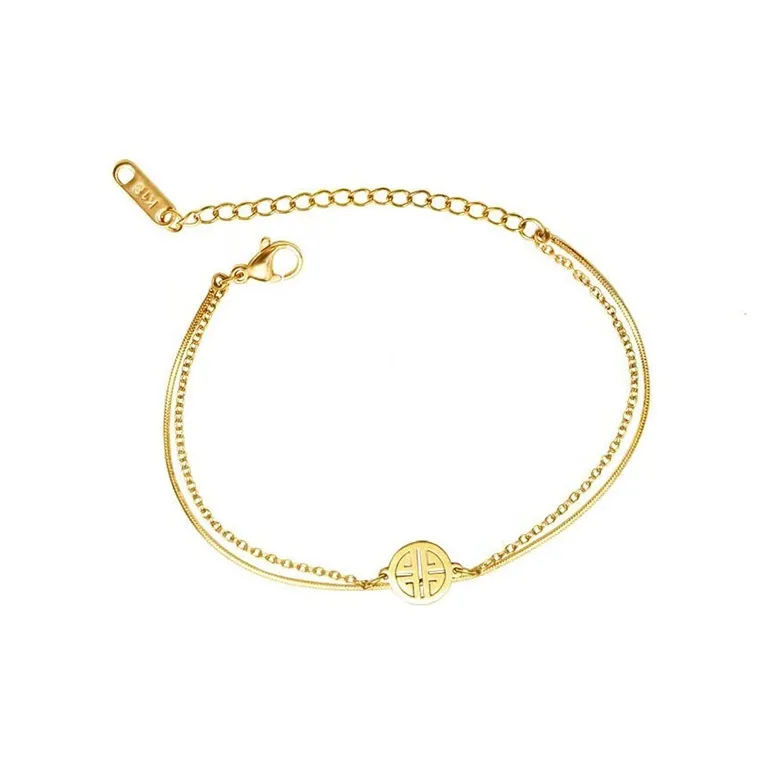 HMZ Титановая сталь Браслеты на щиколотку Золотой Женские