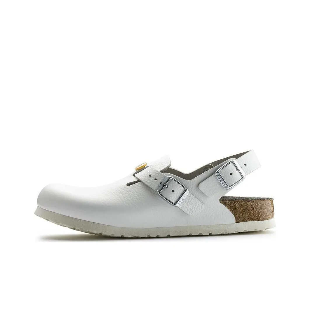 Birkenstock Tokio Esd Natural Leather Sandals 'White'