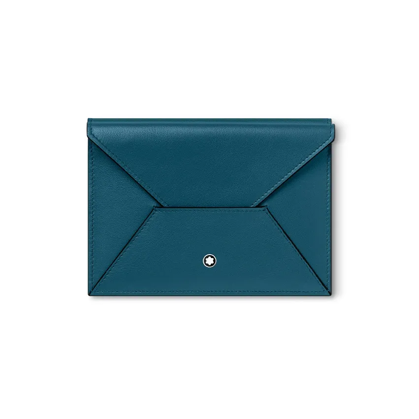 MONTBLANC Телячья кожа Держатель для паспорта Мужской Озерный Синий