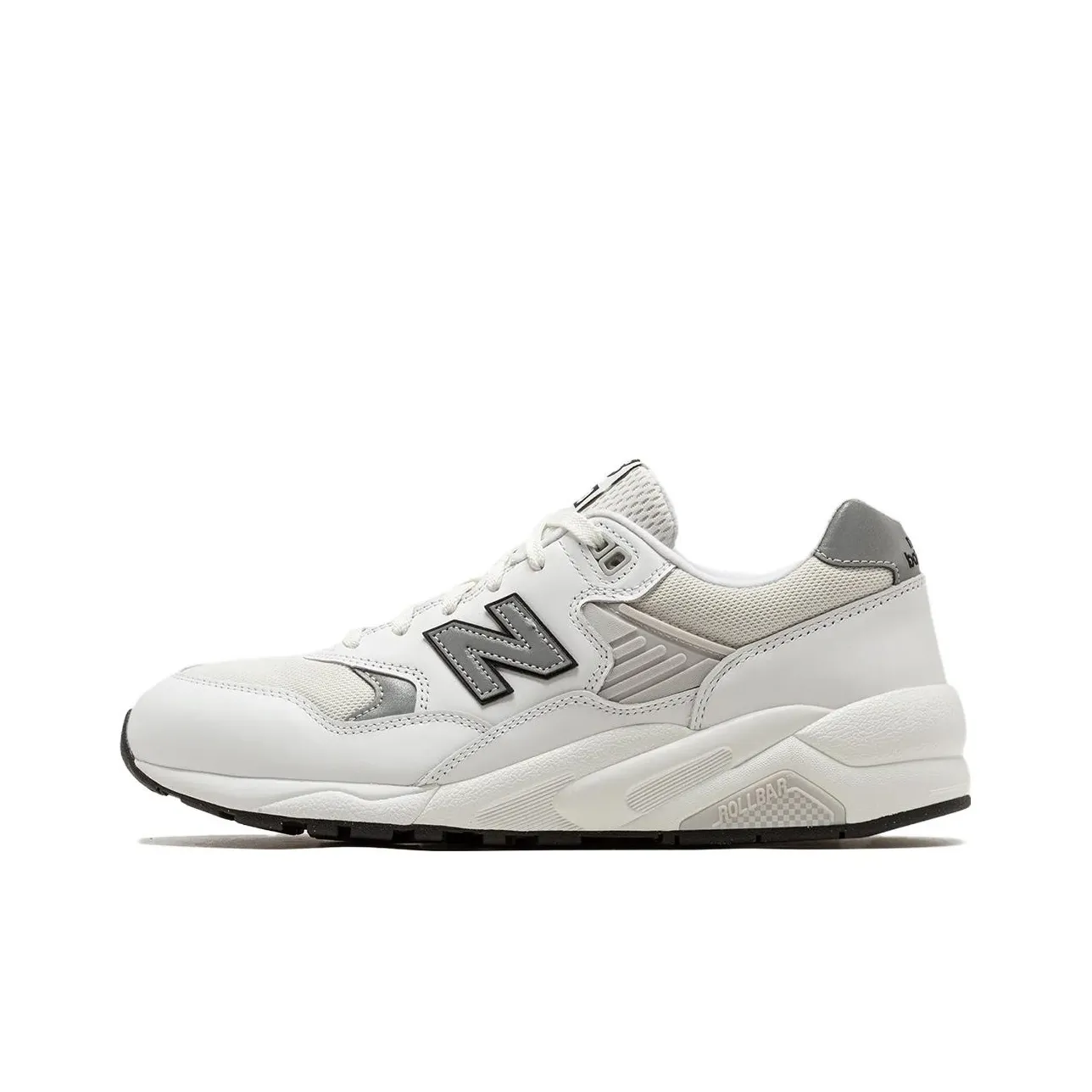New Balance NB 580 Устойчивый к истиранию Дышащий Низкий Топ Повседневная Беговая Обувь Мужская Белый Серый