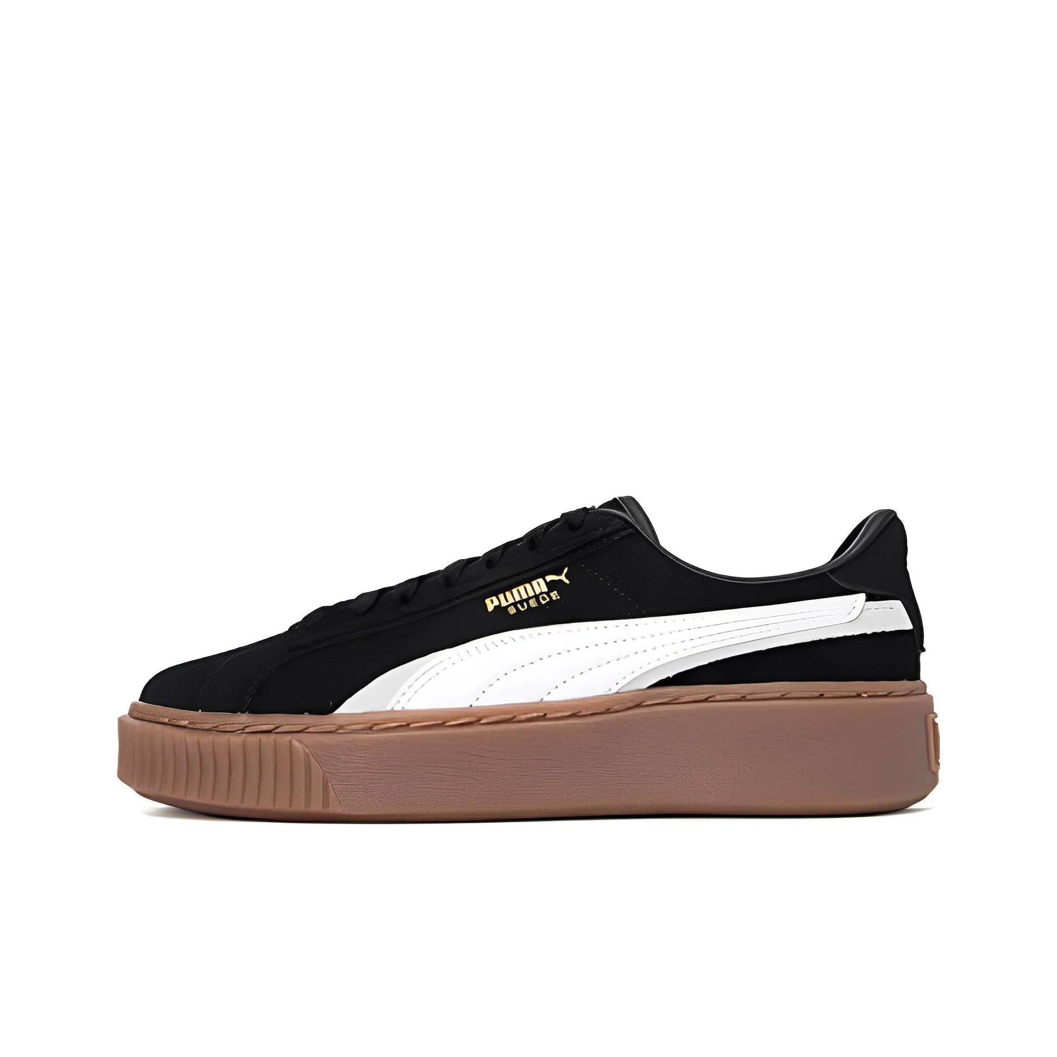PUMA Platform Skate Shoes 'Black White Brown' Women's