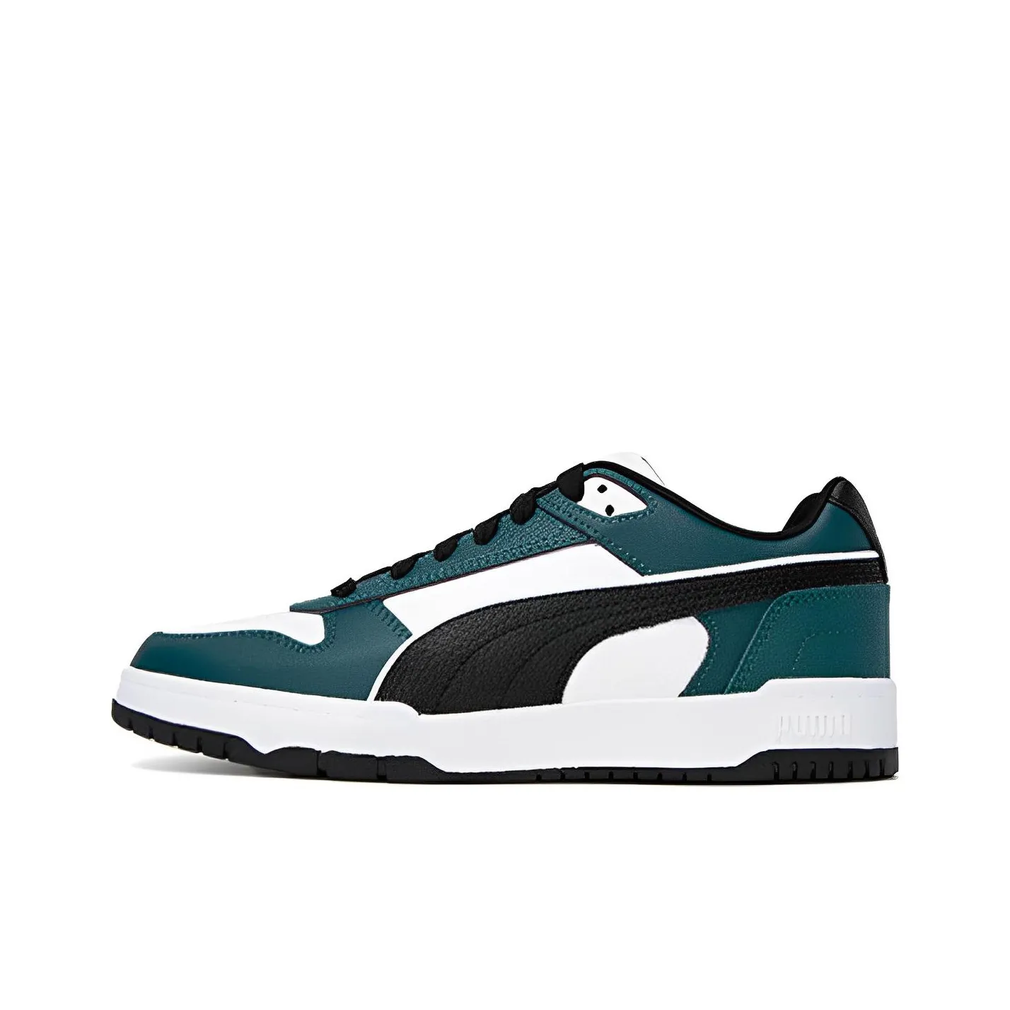 PUMA Slip-Resistant Abrasion-Resistant Low-Top Skateboard Shoes Unisex Green White Black
