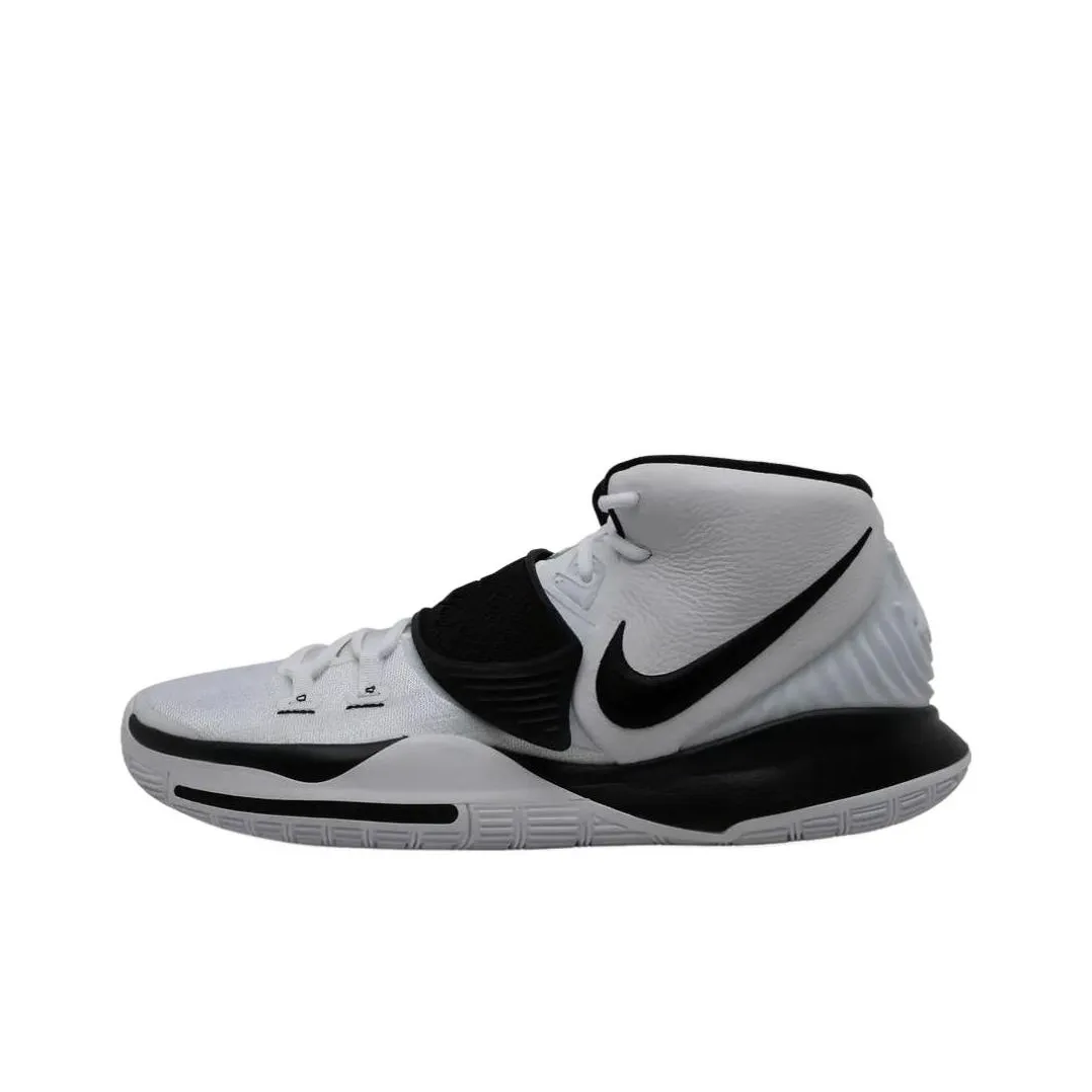 Nike Kyrie 6 Irving 6 Амортизация Износостойкий MID Топ Баскетбольные кроссовки Мужские Серый Черный