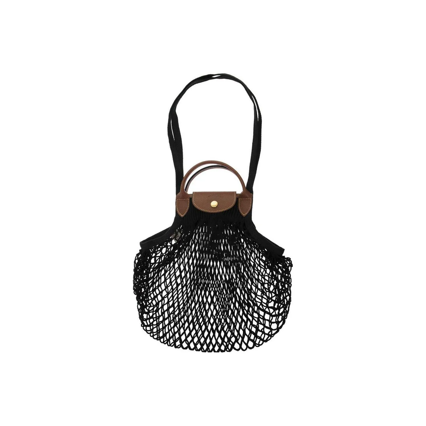 LONGCHAMP Ткань Тоут Сумка Сумка для покупок Сумка Сумка через плечо Большая Женская Черная