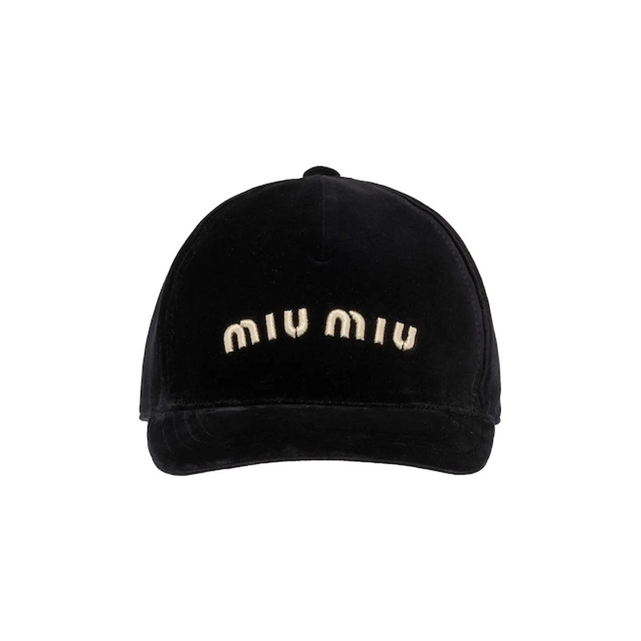 MIU MIU Cotton Baseball Caps Women's Black