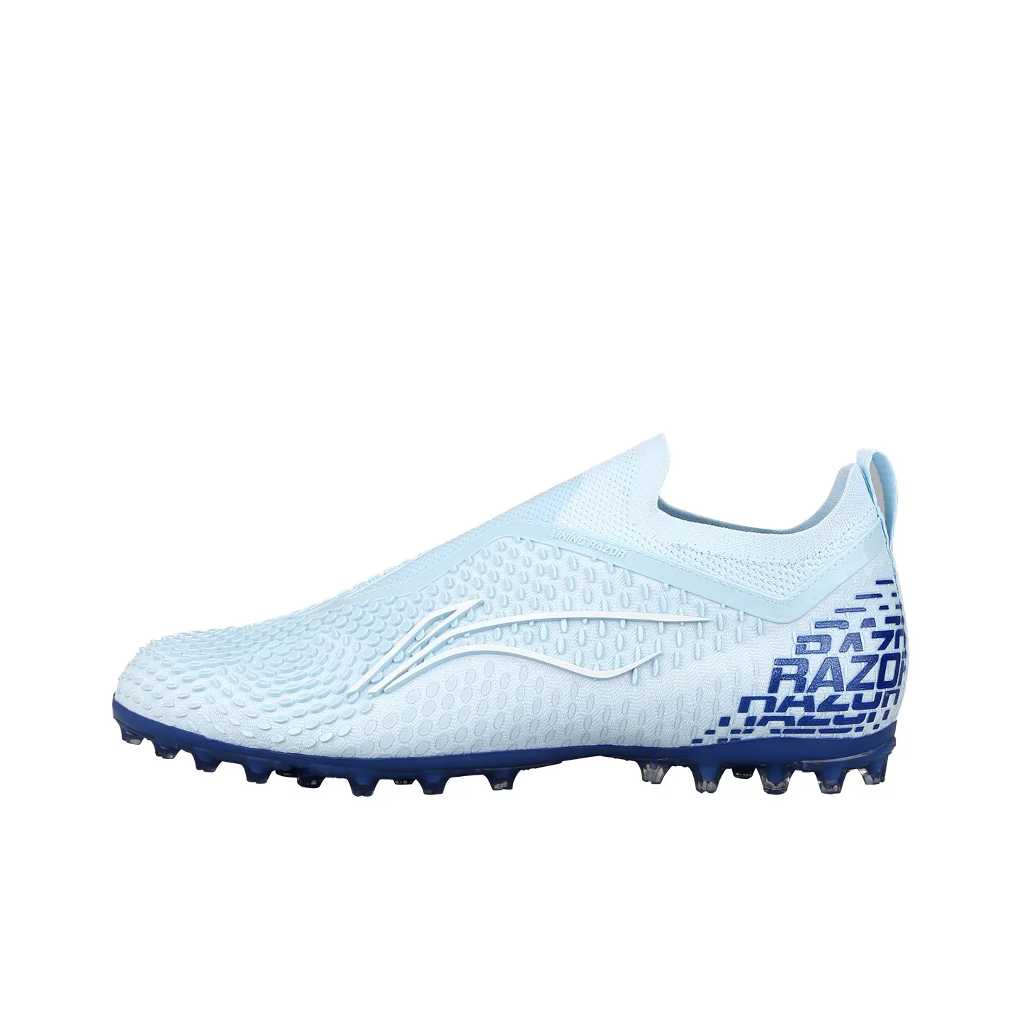 LiNing MG Rubber Short Studs Artificial Ground Cushioning Soccer Shoes Men's Blue