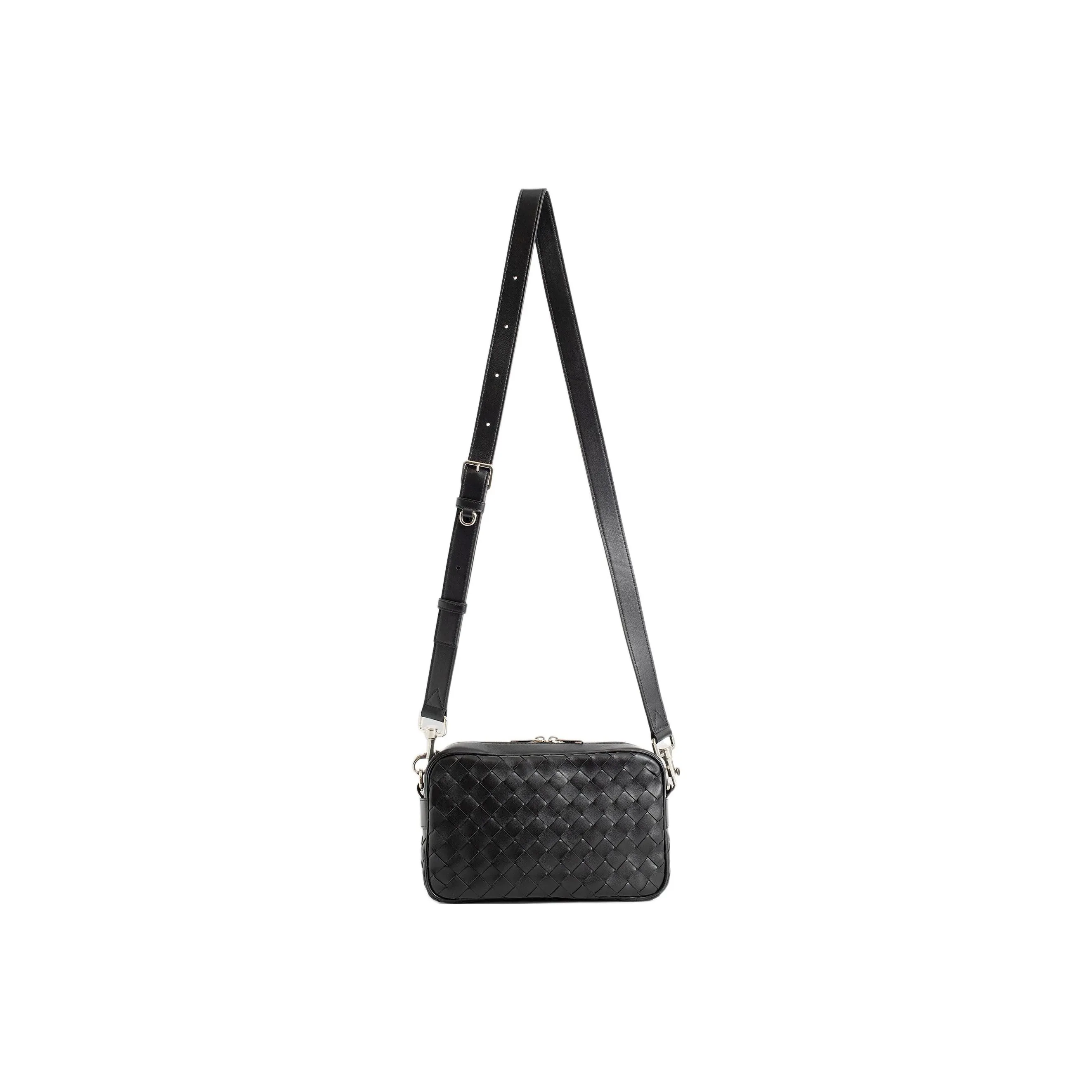 Bottega Veneta Cow Leather With Leather Crossbody Bag Shoulder Bag Men's Black