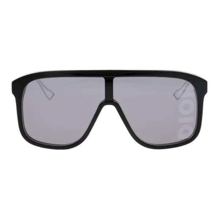 DIOR Plate Frame Irregular Shape Sunglasses Women's Black