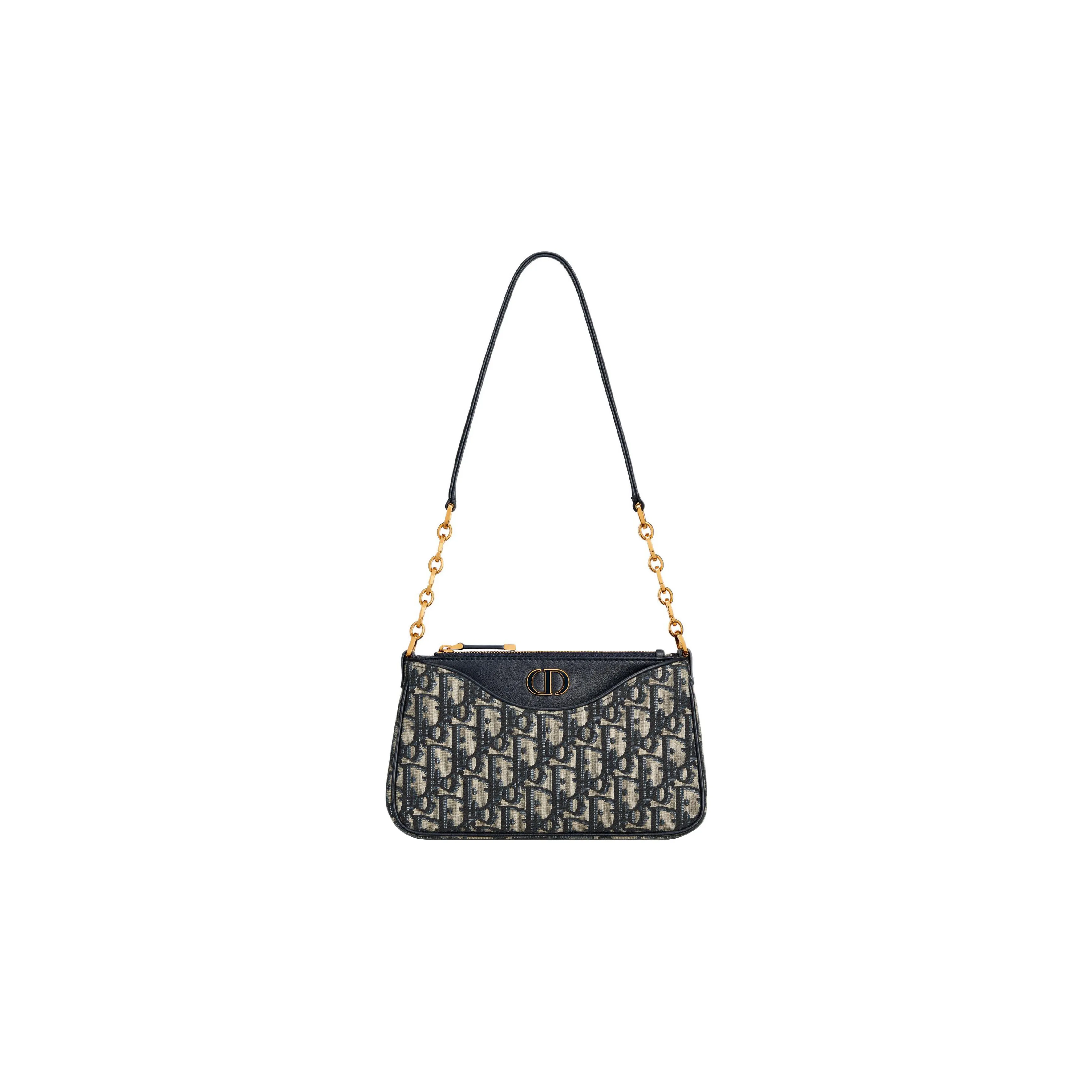 DIOR Fabric Hobo Bag, Shoulder Bag, Crossbody Bag Women's Blue