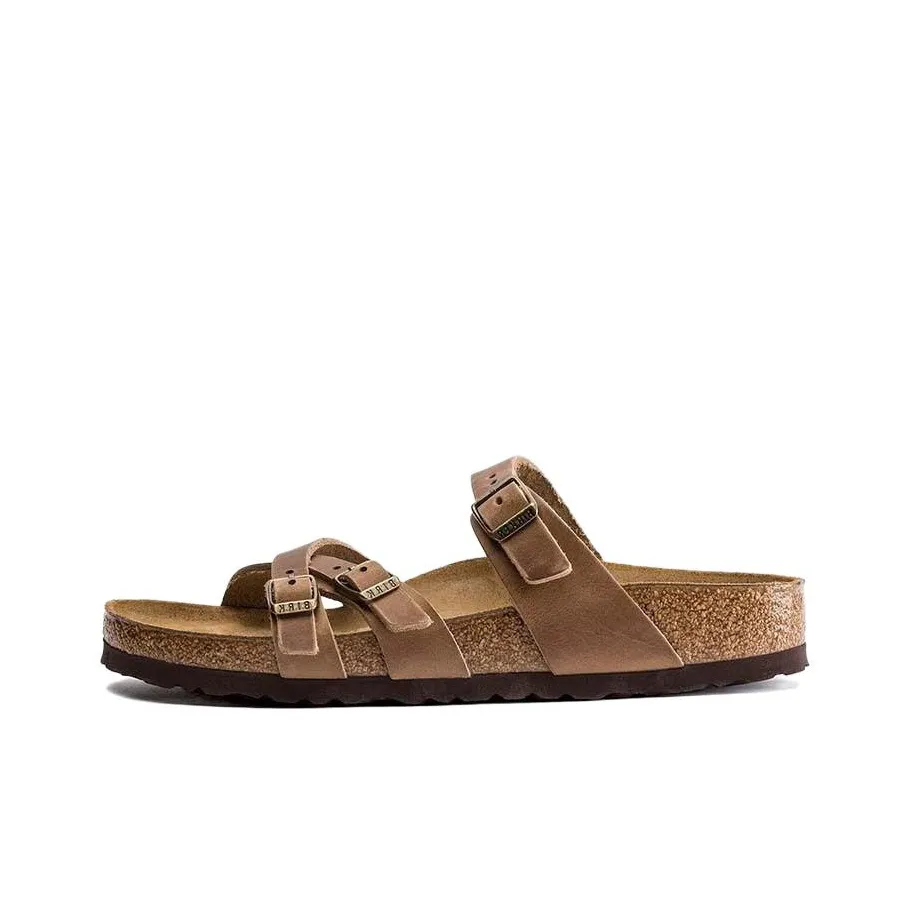 Birkenstock Franca Oiled Leather Narrow Fit Sandals 'Tobacco Brown' Women's
