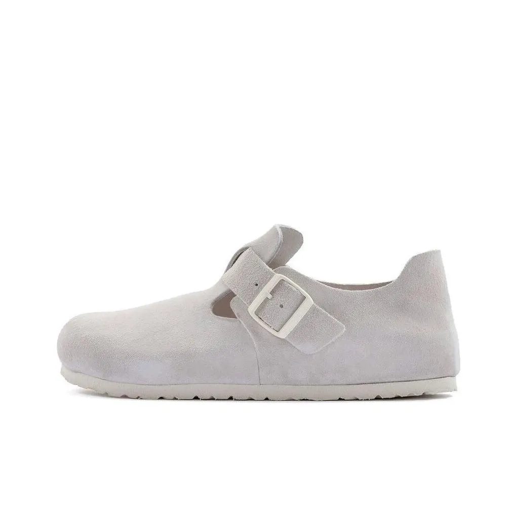 Birkenstock London Suede Leather Narrow Fit 'Antique White'
