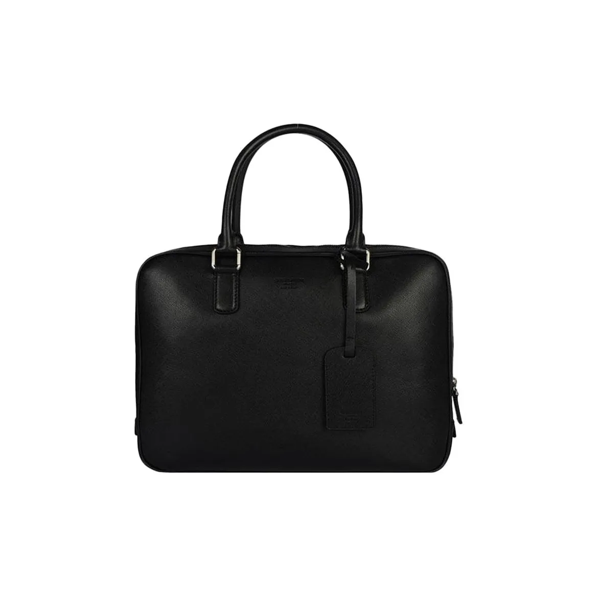 GIORGIO ARMANI Calfskin Briefcase, Handbag Men's Black