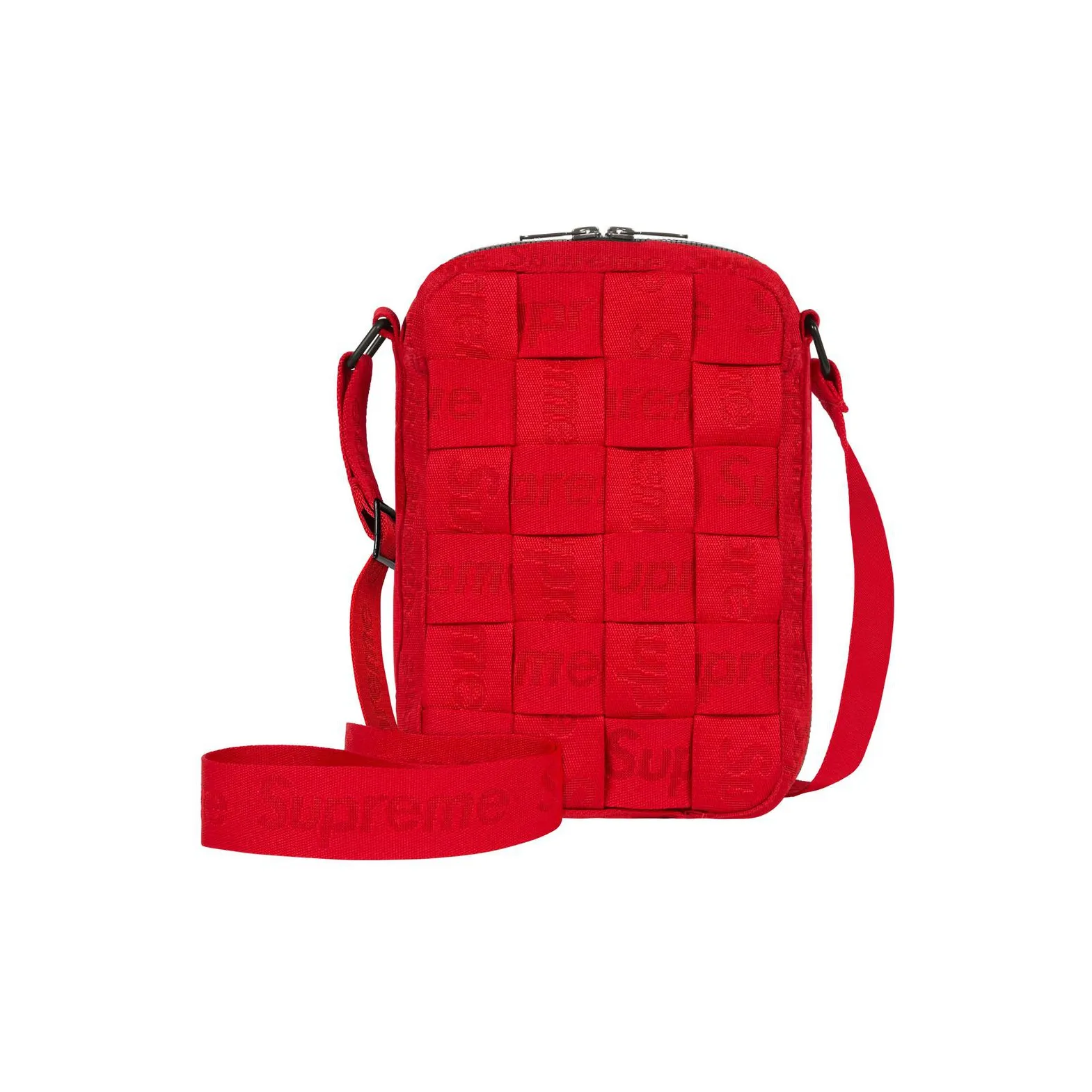 Supreme Жаккард Сумка через плечо Сумка на плечо Унисекс Красная