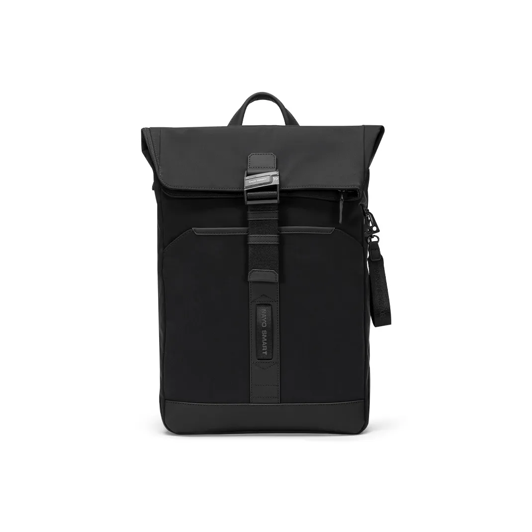 NAYO SMART PU Backpack Medium Size Unisex Black