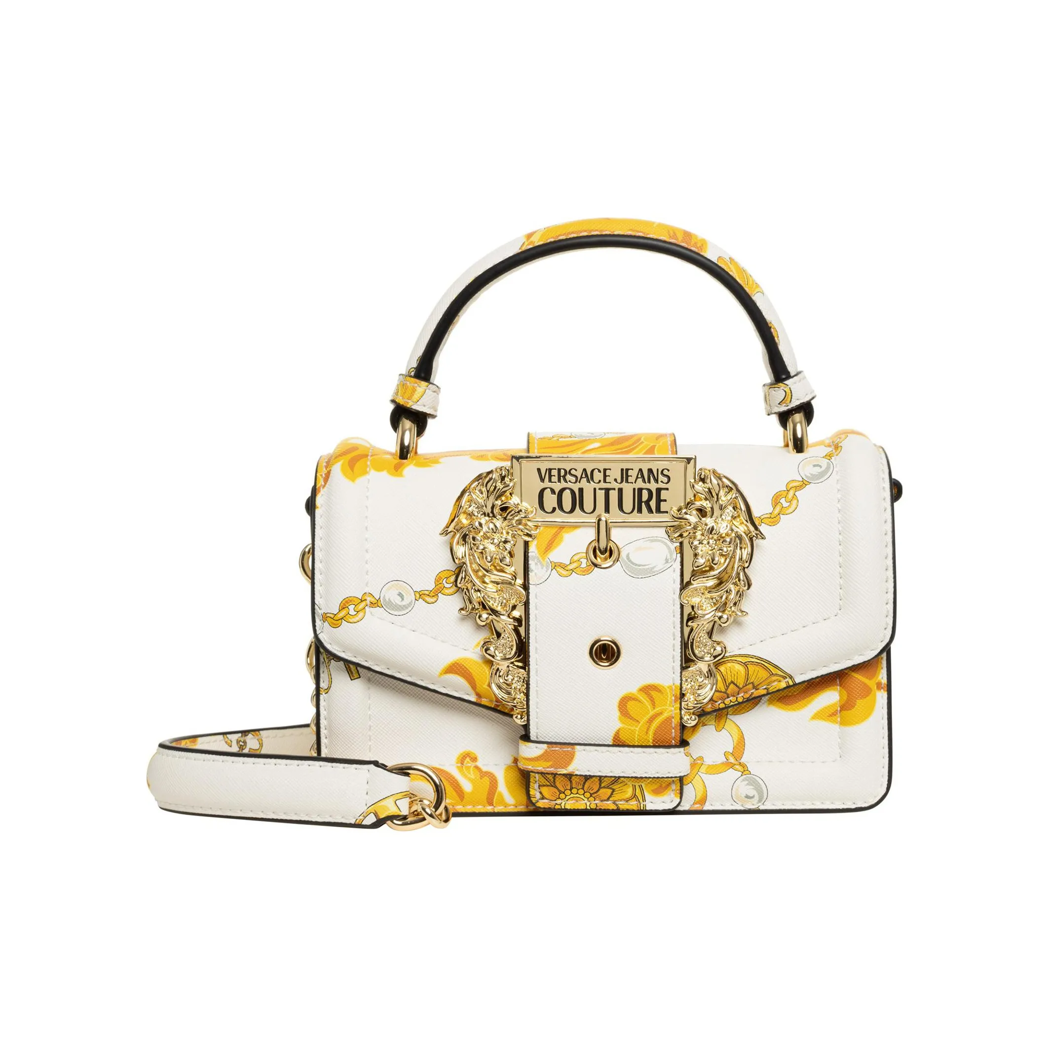 VERSACE JEANS COUTURE Polyurethane Shoulder Bag, Crossbody Bag, Handbag Women's White
