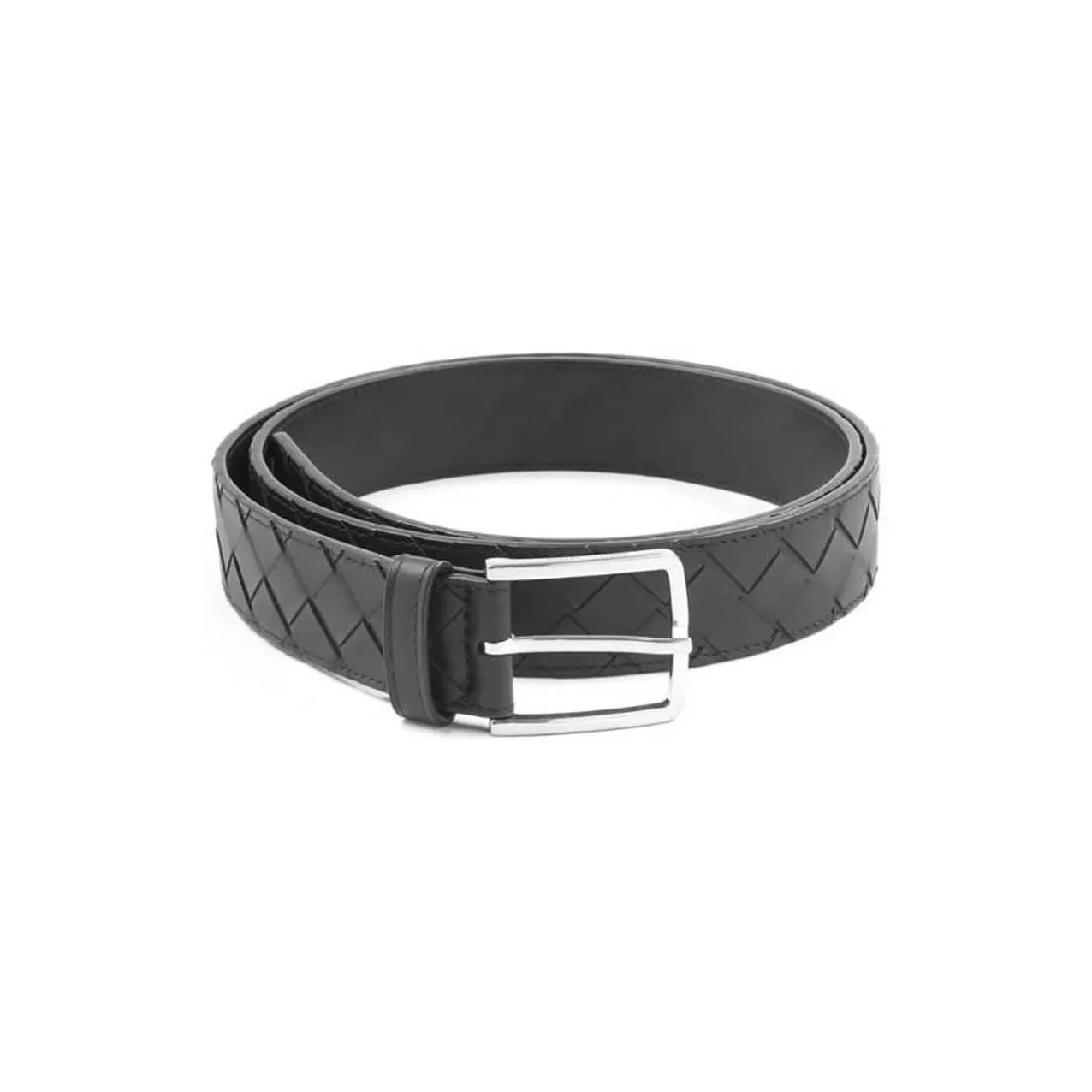 Bottega Veneta Leather Belts Men's Blue Gray