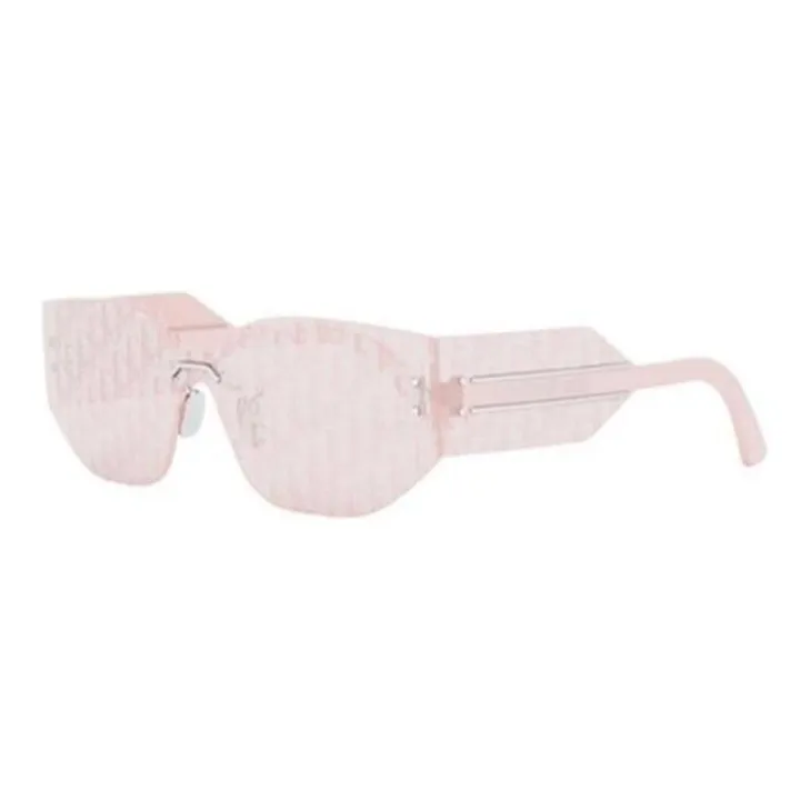 DIOR Irregular Shape Sunglasses Unisex Pink