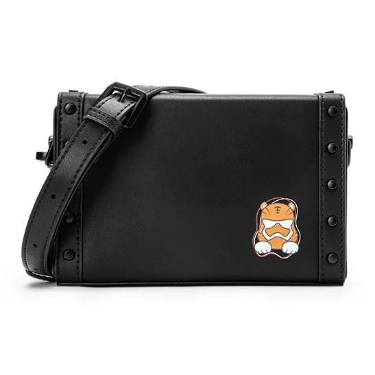 Gudi Microfiber Synthetic Leather Box Bag Small Square Bag Shoulder Bag Regular Unisex Black Gudi Микрофибра Синтетическая Кожа Коробка Сумка Маленькая Квадратная Сумка Плечевая Сумка Стандартная Унисекс Черная