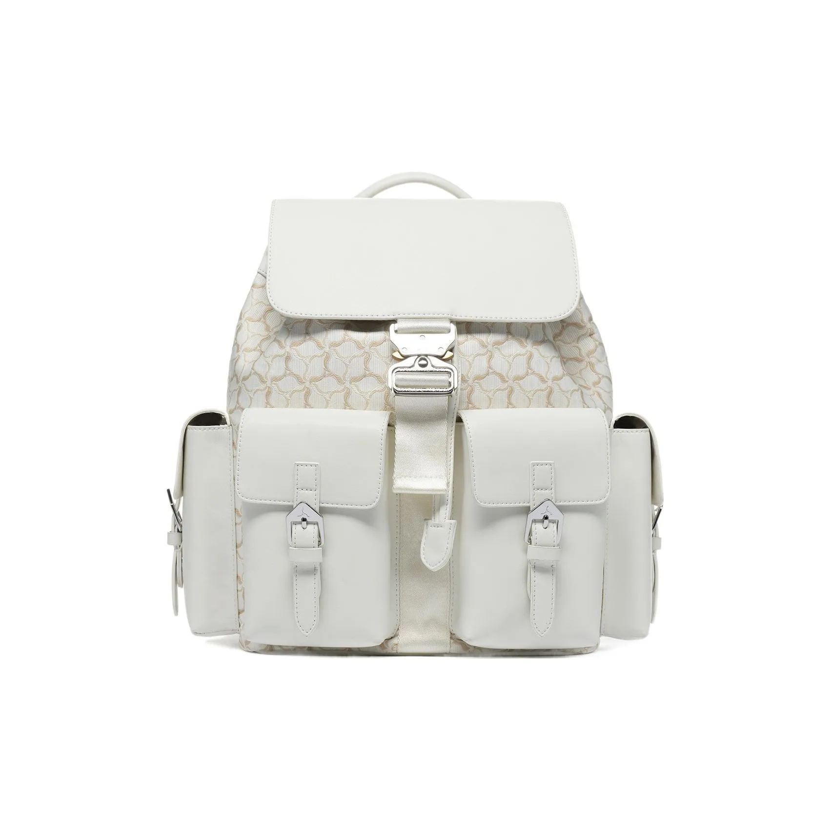 LI NING 1990 Синтетическая кожа текстиль Mosaic рюкзак стандартный унисекс цвет слоновая кость