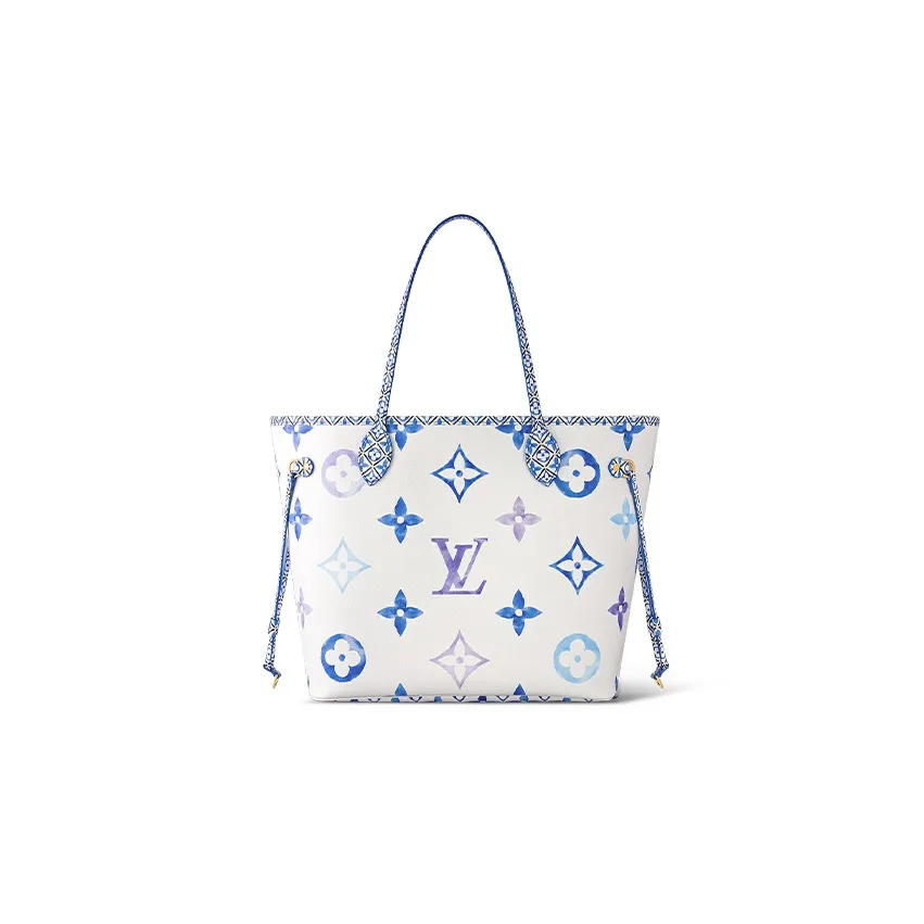 LOUIS VUITTON Neverfull Mm Monogram Blue
