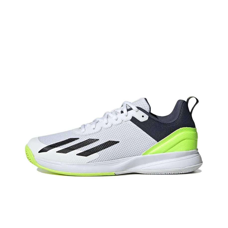 Adidas Courtflash Speed Slip-Resistant Низкий Топ Кроссовки для Тенниса Мужские Белый Черный Желтый