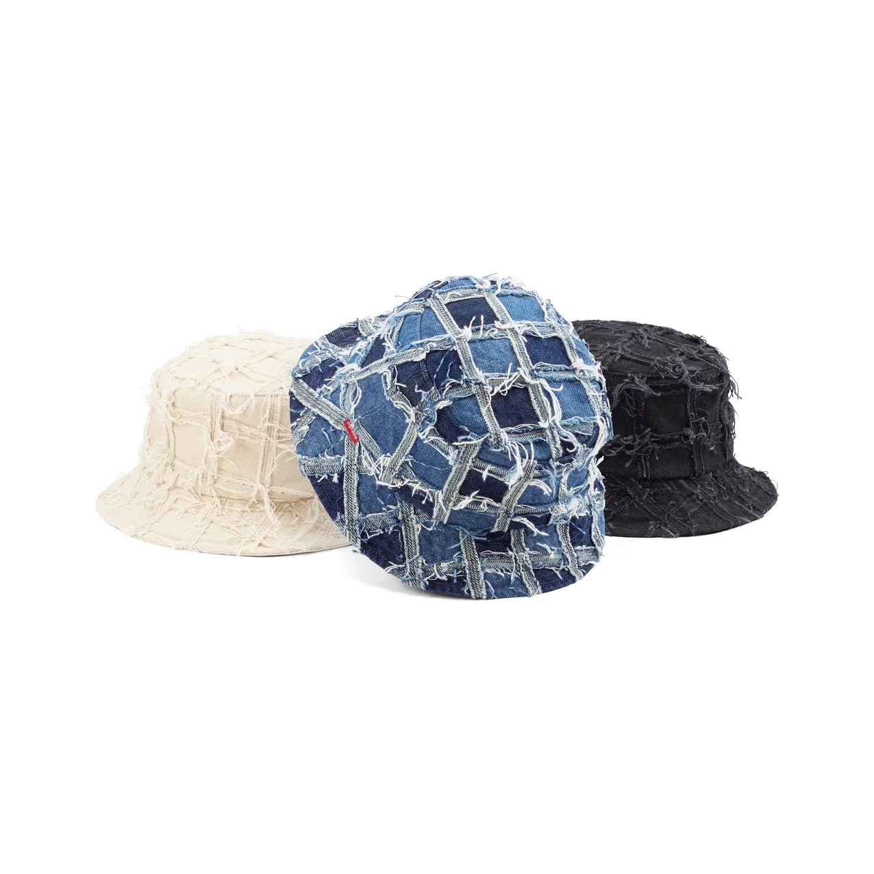 Supreme Frayed Patchwork Denim Crusher