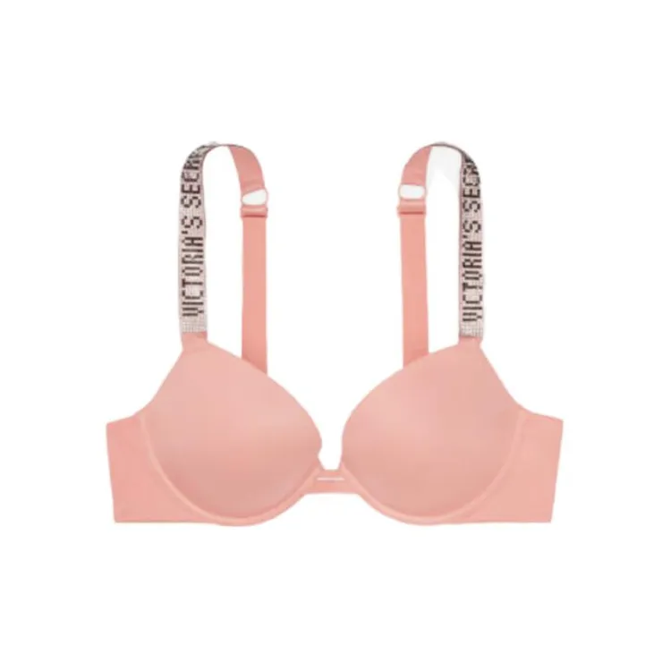 What Does A 32b Look Like Peach Plain Full Coverage Bra, Size: 32B At