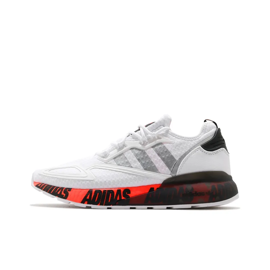 Adidas Originals ZX 2K Boost Дышащий Низкий Топ Casual Унисекс Белый Черный Красный
