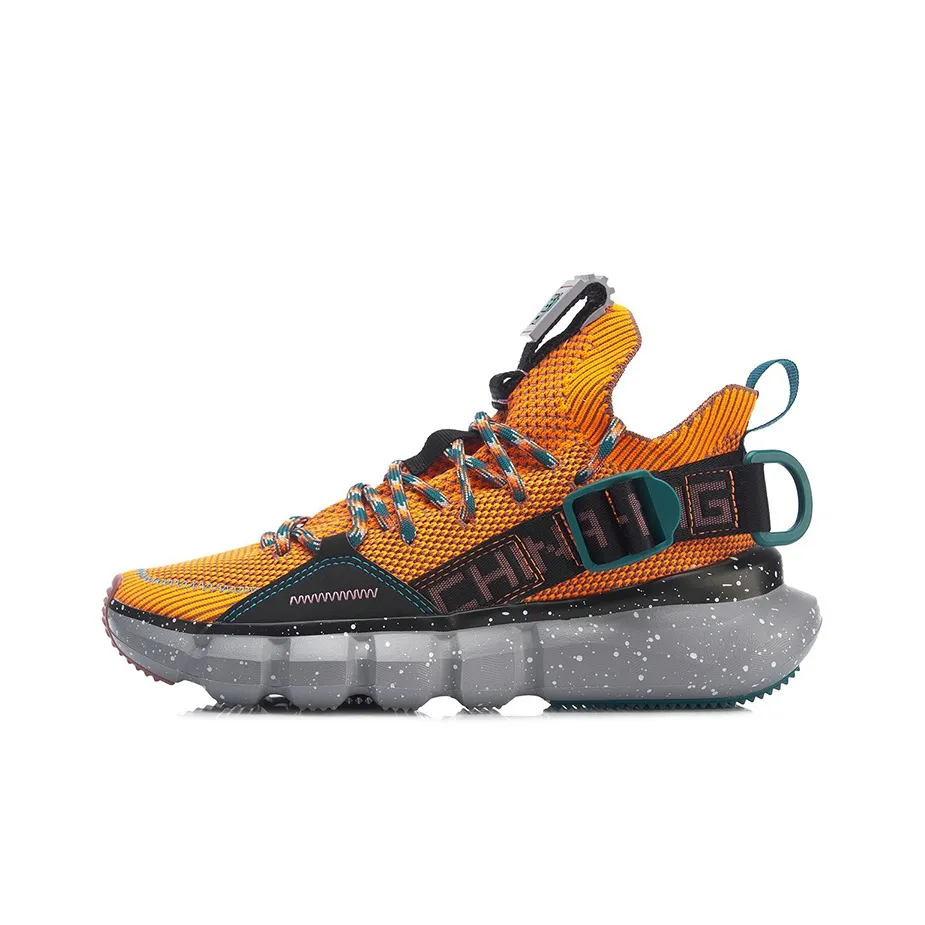 LiNing Essence 2.3 Cushioning Anti-Slip And Wear-Resistant Low-Top Casual Shoes Women's Neon Radiant Orange